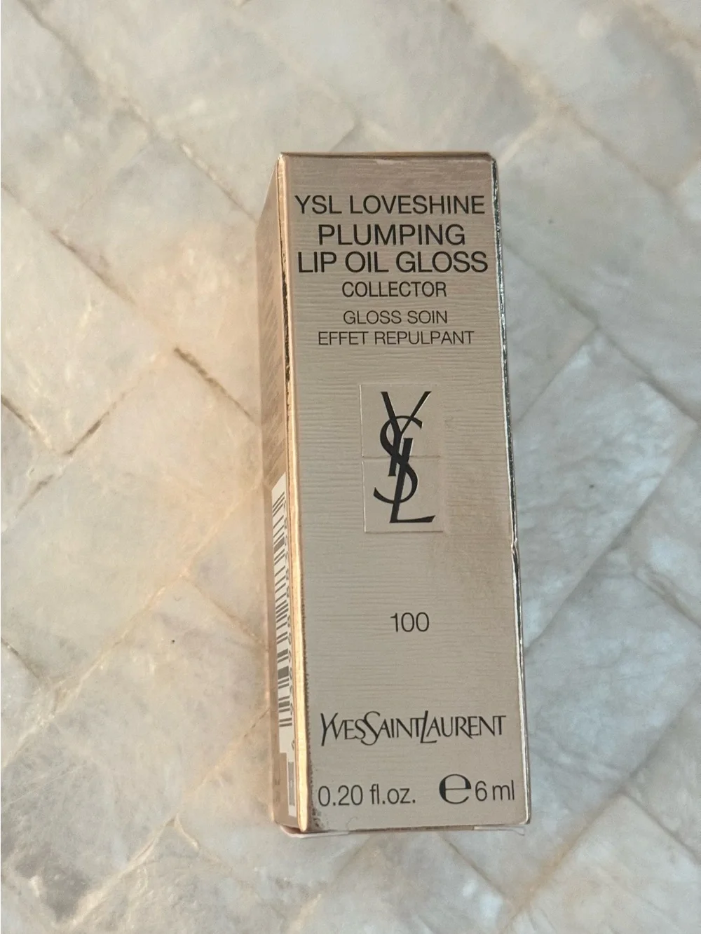 NWT Yves Saint Laurent YSL Loveshine Collector Plumping Lip Oil Gloss color 100